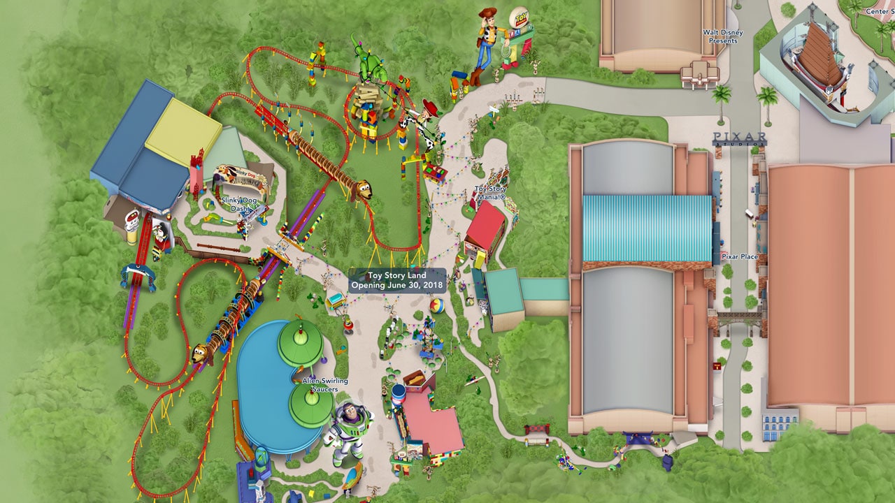 Toy Story Land Digital Maps Debut Online