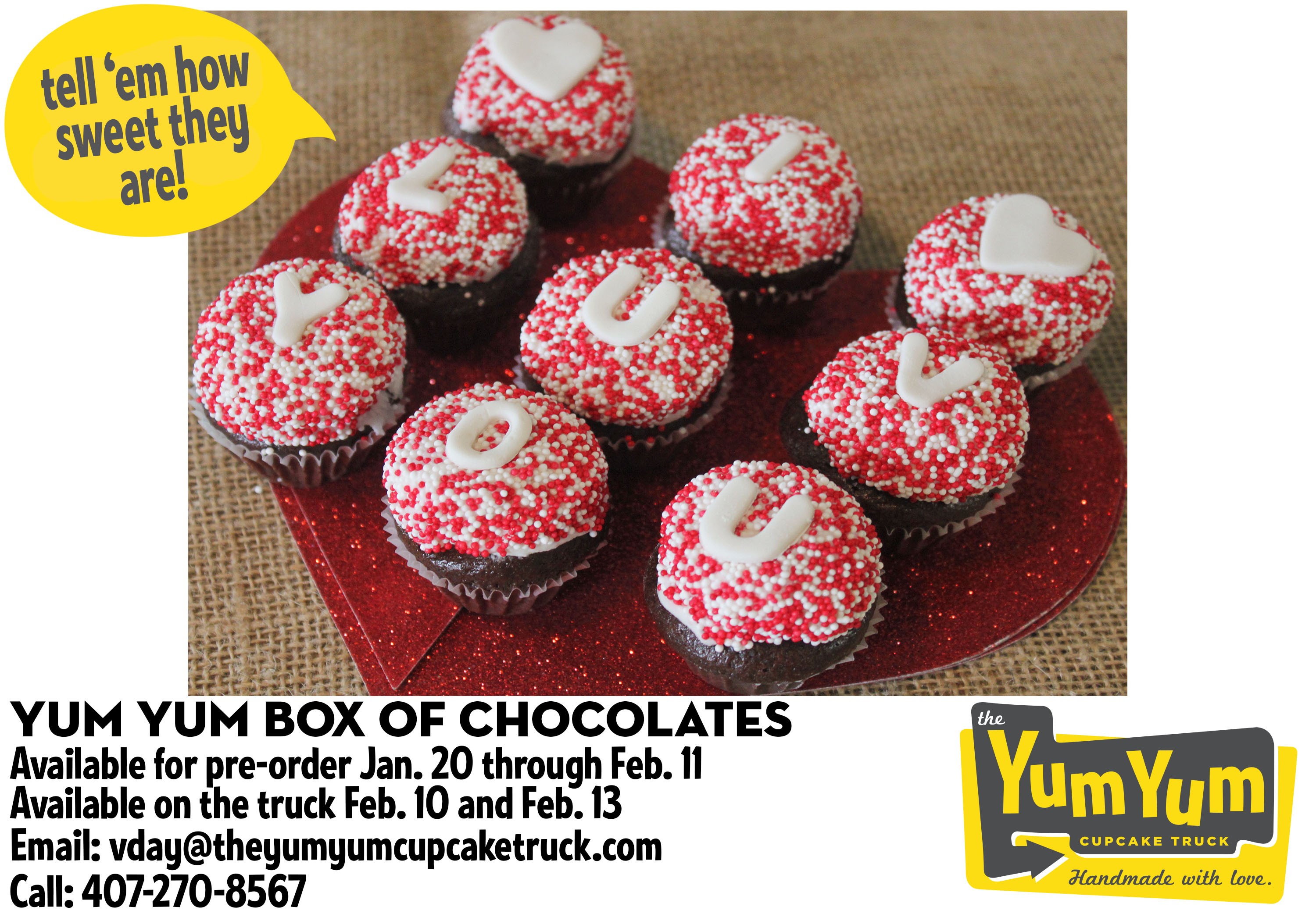 Yum Yum Cupcake Truck Celebrates Valentine’s Day