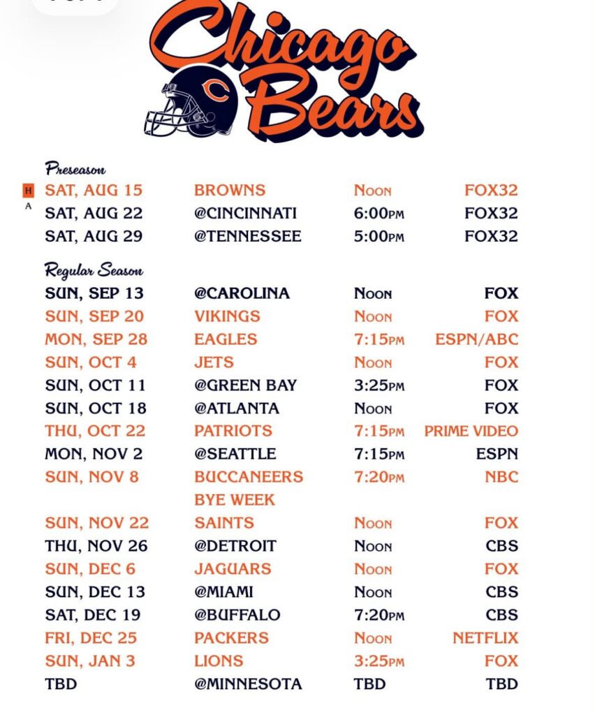 2026 Chicago Bears Season